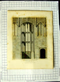 Original Old Antique Print 1814 Bay Window Crosby Hall London Keux Falmer 19th