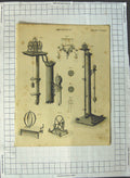 Original Old Antique Print Mechanics Weighing Machinery Aikman