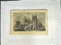 Original Old Antique Print Architecture Church Cathedral St. Neot'S