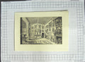 Original Old Antique Print 1882 Interior House Wall Paintings Art Victorian