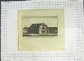 Original Old Antique Print Garden View Priory Hitchin Herfordshire Architecture