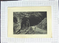 Original Old Antique Print View Peak Cavern Man Derbyshire