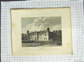 Old Antique Print 1808 New House Warwickshire Architecture Woolnoth Smith 19th
