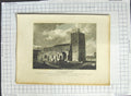 Original Old Antique Print 1807 St. Peter'S Church Northampton Hay Britton 19th