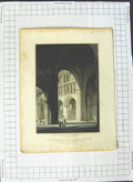 Old Antique Print 1812 St. John'S Church Chester Architecture Keux Wild 19th
