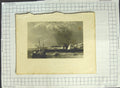 Original Old Antique Print 1839 View Town Harbour Bona Africa Salmon Appleton