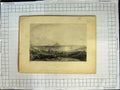 Original Old Antique Print Ruins Cathage Africa Salmon Adlard Grenville Art