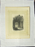 Original Old Antique Print Interior Convent Nativity Bethlehem Finden Roberts