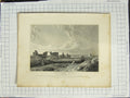 Original Old Antique Print 1814 Ruins Lindisfarne Church Durham Westall Pye