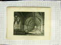 Original Old Antique Print 1811 Cloisters Norwich Cathedral Repton Lacey 19th