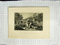 Original Old Antique Print Engraving Scene Romance Jacob And Rachel