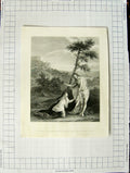 Old Antique Print Scene Christ'S Appearance After His Resurrection Titian