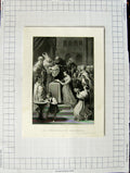 Original Old Antique Print Engraving Scene Presentation The Temple Guido