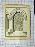 Old Antique Print Door-Way East End George'S Chapel Windsor Architecture