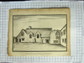 Original Old Antique Print West Side Quadrangle Cumner Place Architecture