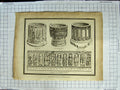 Original Old Antique Print Fonts Berkshire Avington Shefford Sutton Courtney