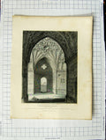 Old Antique Print 1811 The Red-Mount-Chapel Lynn Norfolk Smith Mackenzie 19th