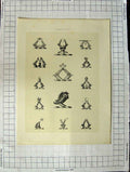 Original Old Antique Print Ref.445 A Heraldry Crests C1790-C1900 Arms Weapons