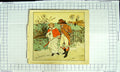 Original Old Antique Print Colour Nursery Rhyme Man Lady Romance Country