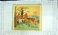 Original Old Antique Print Colour Nursery Rhyme Huntsmen Horses Horn