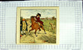 Original Old Antique Print Colour Nursery Rhyme Mad Riding Spooked Horse