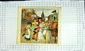 Original Old Antique Print Colour Nursery Rhyme Family Carriage Horses