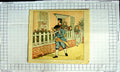 Original Old Antique Print Colour Nursery Rhyme Family Leaving House Church