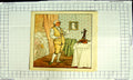 Original Old Antique Print Ref.450 Colour Nursery Rhyme Man Bedroom House