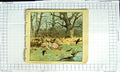 Original Old Antique Print Colour Birds Trees Dying Children Sad Story