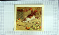 Original Old Antique Print Colour Kitten Cat Basket Apples Nursery Rhyme