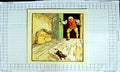Original Old Antique Print Colour Man Malt Bags Chasing Rat Barn Scene