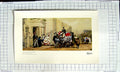 Old Antique Print Scene Eton Square London Horses Coach Eugene Louis Lami