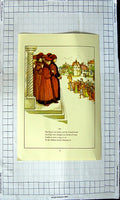 Original Old Antique Print Colour Nursery Rhyme Pied Piper Music Children