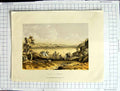 Original Old Antique Print River Jordan Red Sea Plain Jerricho Farlane Colour