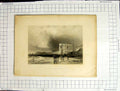Original Old Antique Print 1840 Sands Beach Southport England Bartlett Armytage