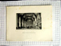 Old Antique Print Interior Guard Chamber Lambeth Palace Allom Radclyffe