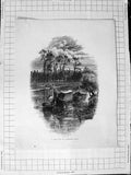 Original Old Antique Print C1900 Gala Day Hampton Court England River Boats