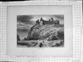 Original Old Antique Print C1900 View Harlech Castle Mountains Architecture