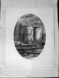 Original Old Antique Print C1900 View Port De Gand Bruges Belgium River Boats
