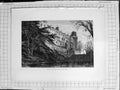Original Old Antique Print C1900 View Warwick Castle Architecture Trees 20th