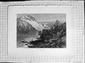 Original Old Antique Print C1900 View Mountains Sun Sor Fjord Boats Victorian
