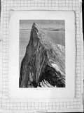 Original Old Antique Print C1900 View Rock Gibraltar Africa Mountains Victorian