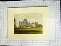 Original Old Antique Print 1880 Colour Plate View Studley Castle Warwickshire