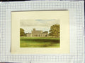 Original Old Antique Print 1880 Colour Plate View Locko Park Garden Derbyshire