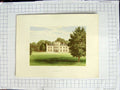 Original Old Antique Print 1880 Colour Plate View Wolseley Hall Staffordshire