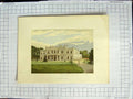 Original Old Antique Print 1880 Colour Plate View Rolleston Hall Staffordshire