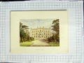 Original Old Antique Print 1880 Colour Plate View Elvaston Castle Derbyshire