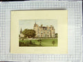 Old Antique Print 1880 Colour Plate View Bestwood Lodge Nottinghamshire 19th