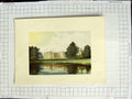 Original Old Antique Print 1880 Colour Plate View Compton Verney Warwickshire