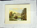 Old Antique Print 1880 Colour Plate View Arbury Hall Mansion Warwickshire 19th